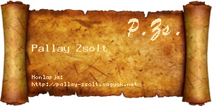 Pallay Zsolt névjegykártya
